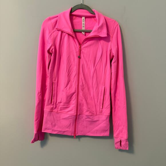 Lululemon Nice Asana Jacket Hot Pink Size 6 - Picture 1 of 7